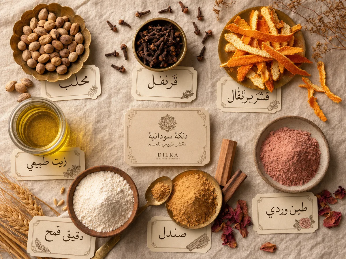 مكوّنات الدلكة السودانية